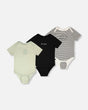 3 Pack Evolutive Organic Cotton Jersey Onesies Sage Green-0