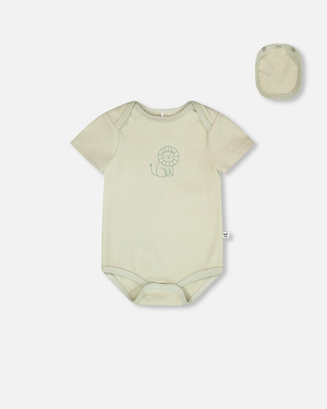 3 Pack Evolutive Organic Cotton Jersey Onesies Sage Green-3