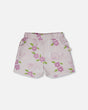French Terry Shorts Lilac Snails Print-0