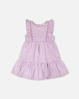 Striped Dress Lavender-0