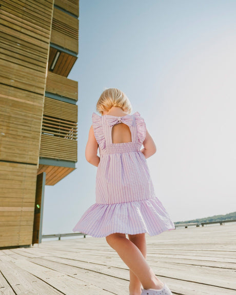 Striped Dress Lavender-2