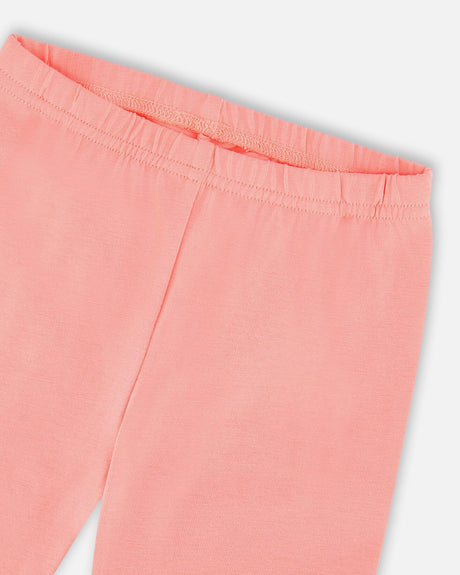 Deux par Deux Tunic And Organic Cotton Capri Set Coral Gingham And Coral
