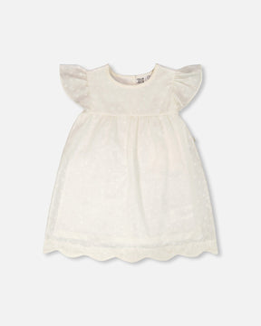Printed Poplin Dress Off-White-0