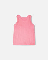 Rib Tank Top Pink-2