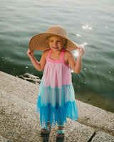 Mesh Dress Pink And Blue-1