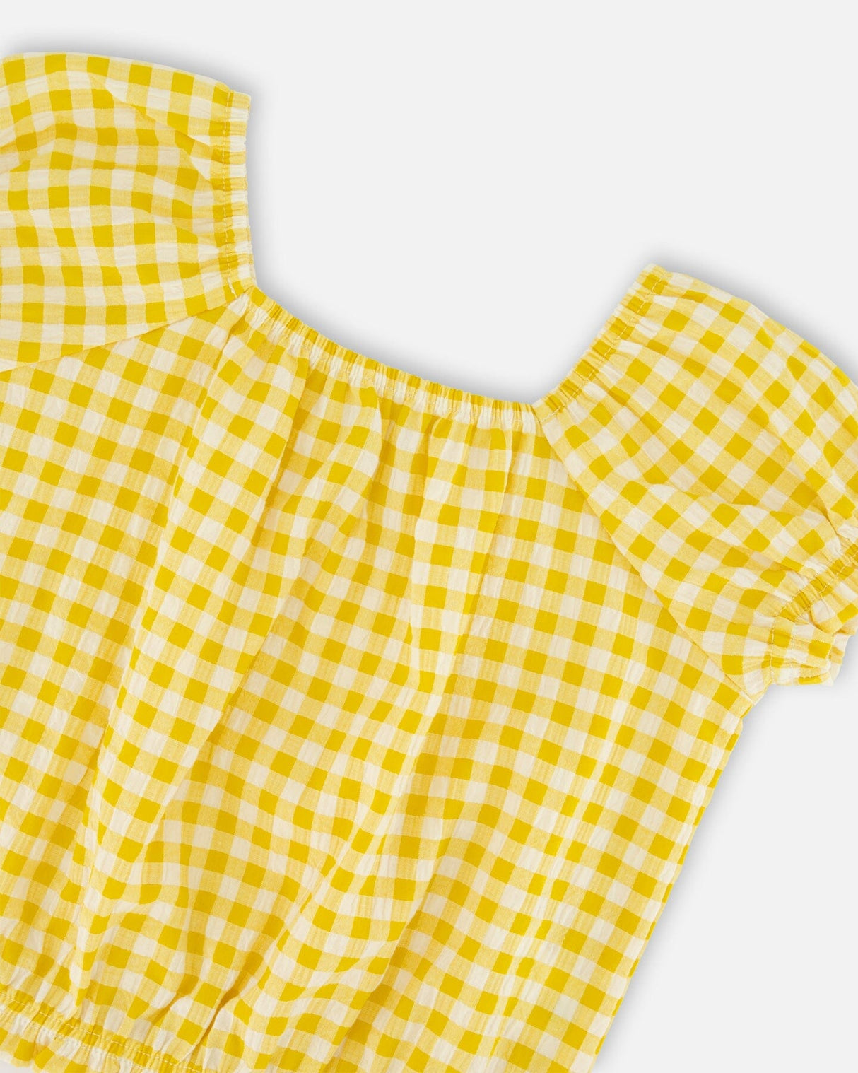 Peasant Top Yellow Gingham-3