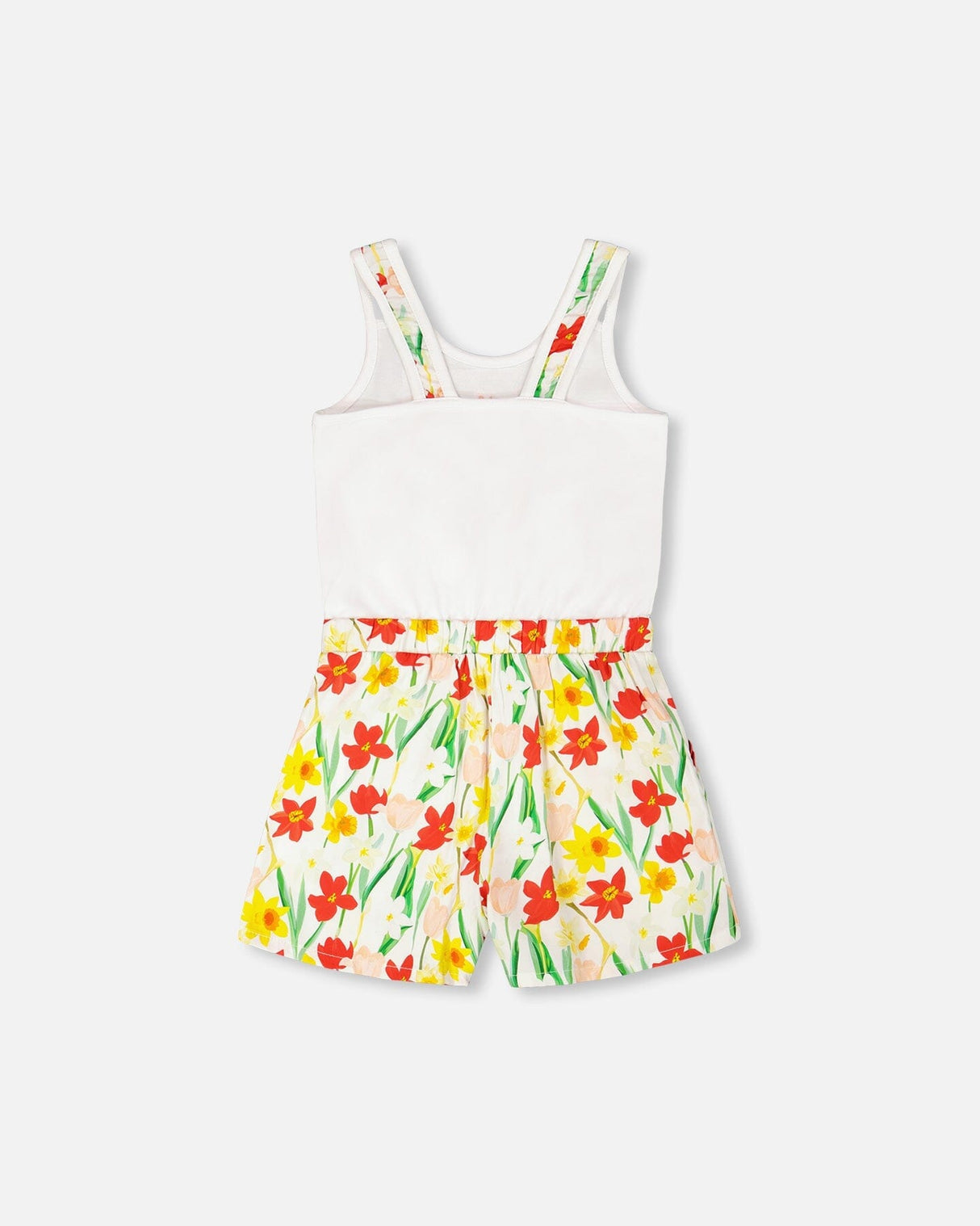 Jersey And Viscose Romper White-2