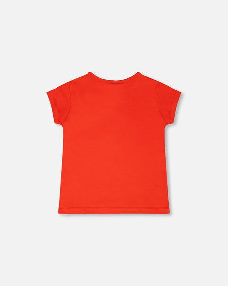 Organic Cotton Jersey T-Shirt Red-2