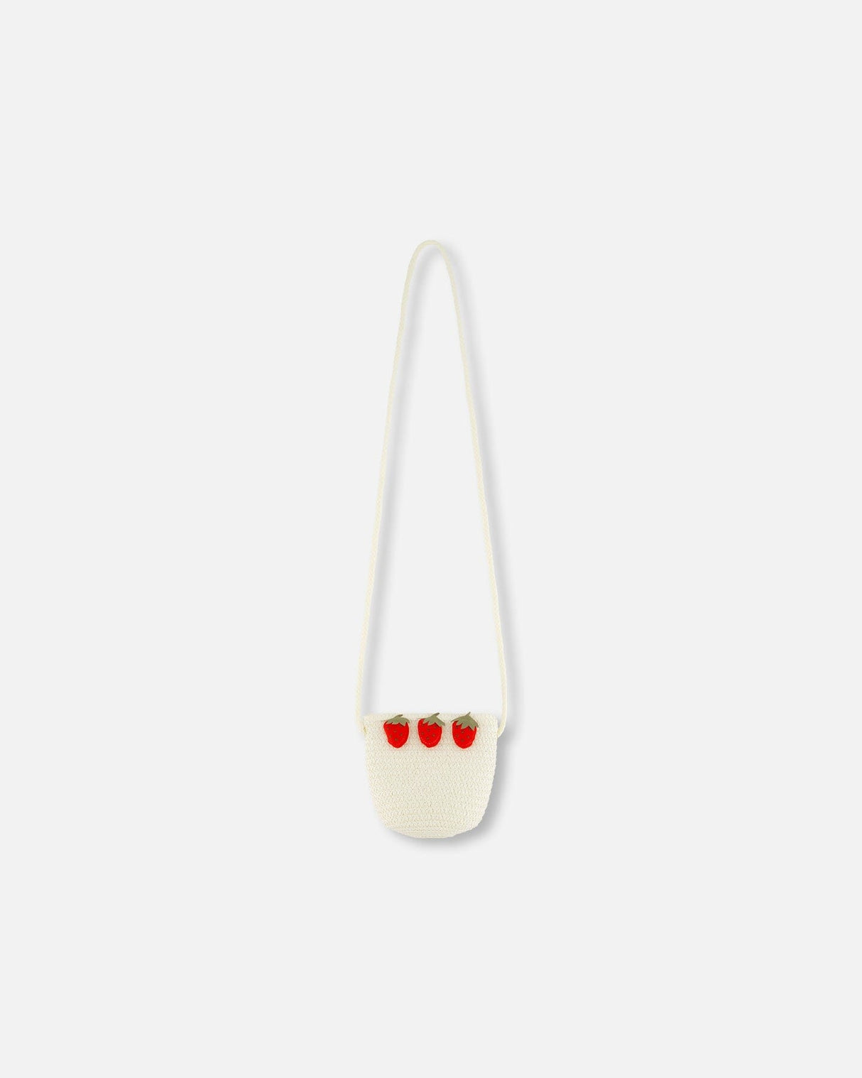 Strawberry Straw Purse Beige-0