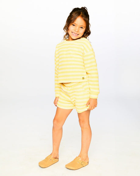 Striped Sweater Yellow And White-2