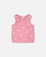 Crinkle Jersey Tank Top Pink-0