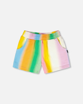 Printed French Terry Shorts Multicolored-0