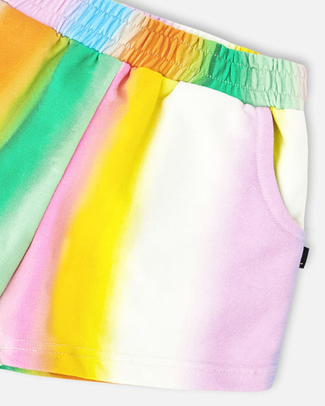 Printed French Terry Shorts Multicolored-3