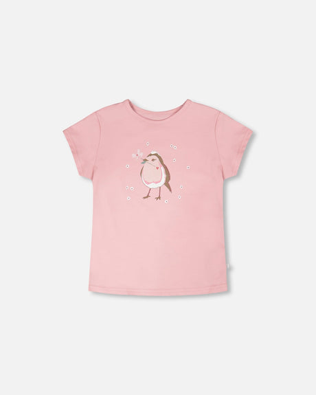 Organic Cotton Jersey T-Shirt Dusty Pink-0