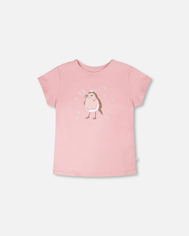 Organic Cotton Jersey T-Shirt Dusty Pink-0