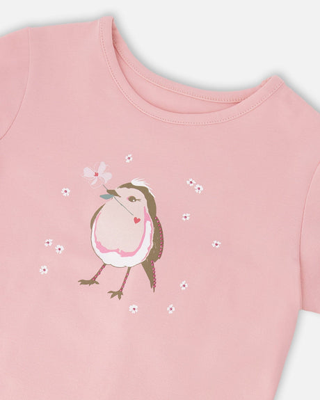 Organic Cotton Jersey T-Shirt Dusty Pink-2