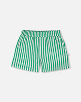 Striped Shorts Green-0