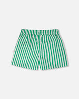 Striped Shorts Green-2