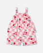 Organic Cotton Jersey Romper Pink Printed Cherries-0