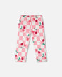 Organic Cotton Jersey Capri Pink Printed Cherries-0