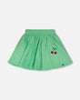 Organic Cotton Skort With Embroidery Green-0