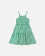 Cotton Sundress Green Stripes-0