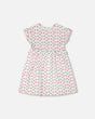 Cotton Rib Dress White Printed Cherries-0