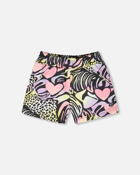 French Terry Shorts Black Multicolor-0