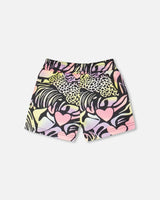French Terry Shorts Black Multicolor-2