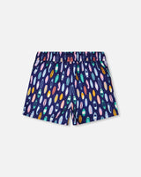 Boardshorts Blue Surfboard Print-3