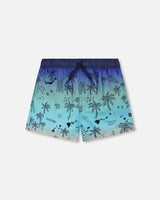 Boardshorts Blue Beach Print-0