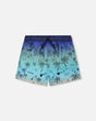 Boardshorts Blue Beach Print-0