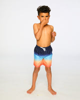 Swim Trunks Blue And Orange Gradient-2