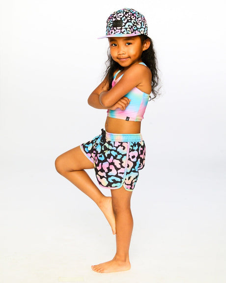 Swim Shorts Black Leopard Print-1