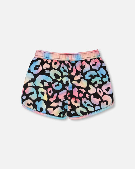 Swim Shorts Black Leopard Print-2