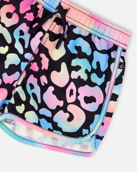 Swim Shorts Black Leopard Print-3