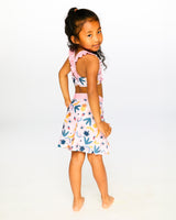 Beach Skirt Cover-Up Pink Printed Fruits-2
