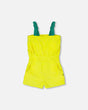 Terry Cloth Sleeveless Jumpsuit Yellow-0