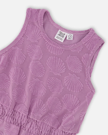 Terry Cloth Beach Dress Lilac-3