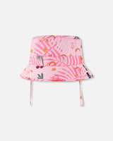 Beach Hat Pink Beach Print-0