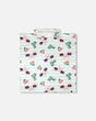 Hooded Beach Towel Blue Flamingo And Cactus Print-0