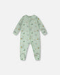 Organic Cotton Baby One-Piece Pyjama Green Koala Print-0