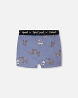 Organic Cotton Boxer Blue Dog Print-1