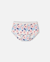 Organic Cotton Boyshort Panty Blue Smiling Flower Print-0