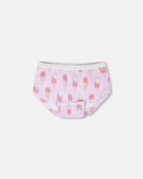 Organic Cotton Boyshort Panty Lilac Printed Ice Creams-0
