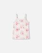 Organic Cotton Tank Underwear Pink Printed Flowers-0