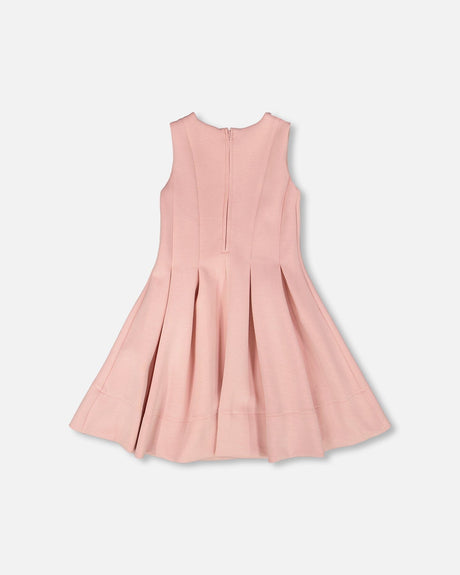 Sleeveless Neoprene Dress Pale Pink-2