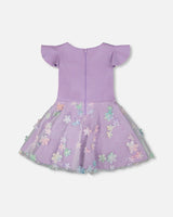 Bi-Material Dress Mauve-2