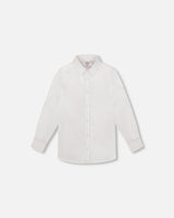 Button Down Long Sleeve Shirt White-0