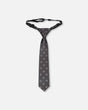 Neck Tie Black Printed Smiles-0